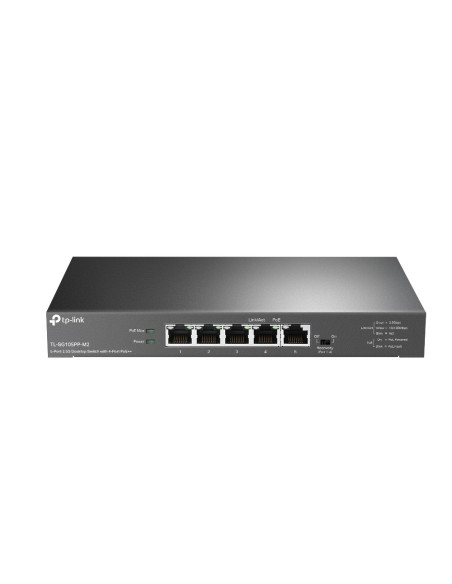 Tp-Link Tl-Sg105Pp-M2 Łącza Sieciowe Nie Zarządzany Gigabit Ethernet (10/100/1000) Obsługa Poe Czarny