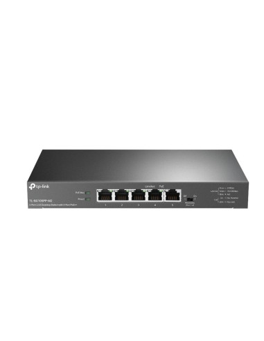 Tp-Link Tl-Sg105Pp-M2 Łącza Sieciowe Nie Zarządzany Gigabit Ethernet (10/100/1000) Obsługa Poe Czarny