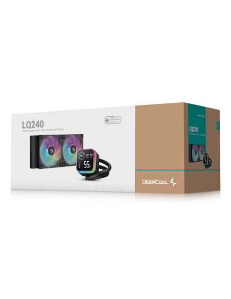 Deepcool Lq240 Procesor Zestaw Do Chłodzenia Płynami 12 Cm Czarny 1 Szt.