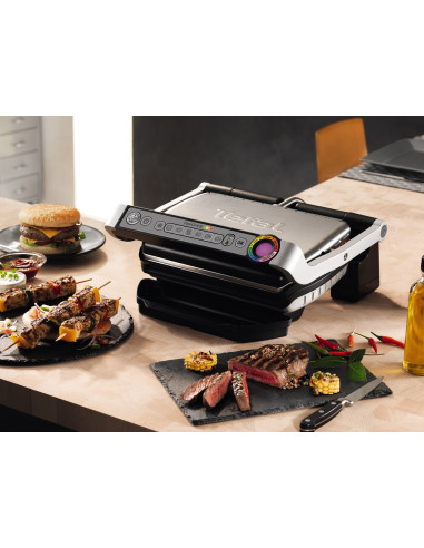 Grill Tefal Optigrill Gc712D34 (Stołowy-Zamknięty  2000W  Kolor Inox)