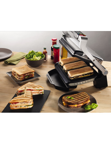 Grill Tefal Optigrill Gc712D34 (Stołowy-Zamknięty  2000W  Kolor Inox)