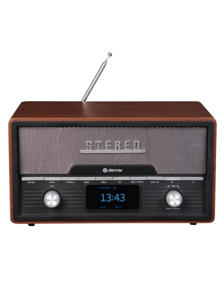 Denver Mda-525Dw Osobisty Odtwarzacz Cd Drewno