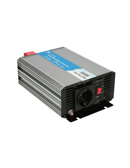 Extralink Przetwornica Napięcia Opip-600W Samochodowa 12V, 600W Czysty Sinus