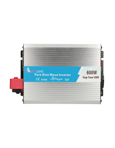 Extralink Przetwornica Napięcia Opip-600W Samochodowa 12V, 600W Czysty Sinus
