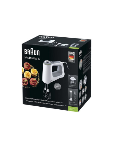 Mikser Ręczny Braun Multimix 5 Hm5137Wh 750W Szaro-Biały