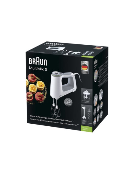 Mikser Ręczny Braun Multimix 5 Hm5137Wh 750W Szaro-Biały