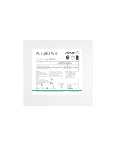 Zasilacz Deepcool Pl750D Wh 750W 20+4 Pin Atx Biały