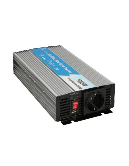 Extralink Przetwornica Napięcia Opim-1000W Samochodowa 12V, 1000W Modyfikowany Sinus