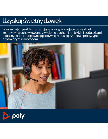 Poly Blackwire 5210 Monaural Usb-C Headset +3.5Mm Plug +Usb-C/A Adapter (Bulk)
