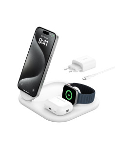 Belkin Boostcharge Słuchawki, Smartfon, Smartwatch Biały Usb Bezprzewodowe Ładowanie Szybkie Ładowanie Wewnętrzna