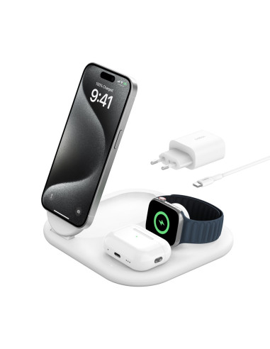 Belkin Boostcharge Słuchawki, Smartfon, Smartwatch Biały Usb Bezprzewodowe Ładowanie Szybkie Ładowanie Wewnętrzna