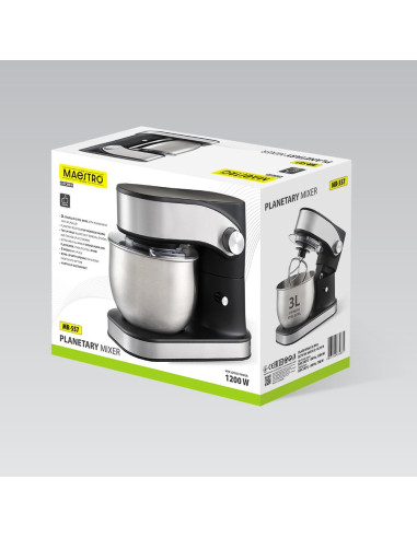 Mikser Planetarny Z Misą 3L, 1200W Mr-557 Maestro