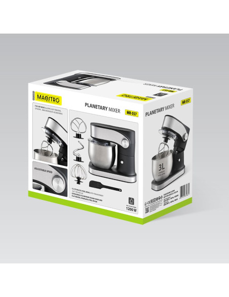 Mikser Planetarny Z Misą 3L, 1200W Mr-557 Maestro