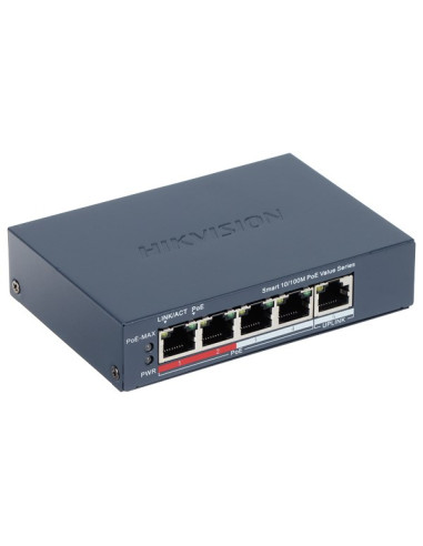 Hikvision Pro Series Ds-3E1105P-Ei/M Zarządzany Fast Ethernet (10/100) Obsługa Poe Szary
