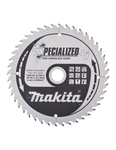 Piła Spiekowa Do Drewna Specialized T.c.t 165*20Mm 44Z
