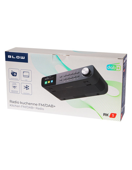 Blow Radio Kuchenne Fm/Dab+ Rk1 Czarne