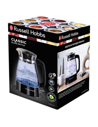 Russell Hobbs 26080-70 Czajnik Elektryczny 1,7 L 2400 W Czarny, Przezroczysty
