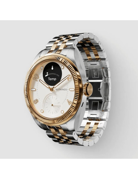 Zegarek Withings Scanwatch Nova Brilliant Z Ekg, Puls, Spo2, Temperatura, Mierzenie Aktywności I Snu 39Mm, Gold