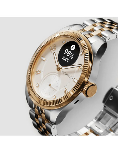 Zegarek Withings Scanwatch Nova Brilliant Z Ekg, Puls, Spo2, Temperatura, Mierzenie Aktywności I Snu 39Mm, Gold