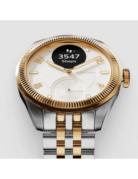Zegarek Withings Scanwatch Nova Brilliant Z Ekg, Puls, Spo2, Temperatura, Mierzenie Aktywności I Snu 39Mm, Gold