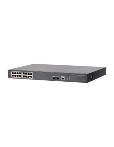 Dahua Technology Poe Dh-Pfs4218-16Gt-240 Przełącznik Sieciowy Zarządzany Gigabit Ethernet (10/100/1000) Obsługa Poe Czarny
