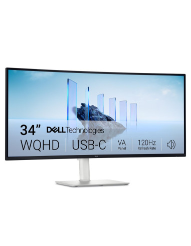 Monitor Dell 86,4 Cm (34,1") Model S3425Dw 21:09 2Xhdmi+Dp+Usb-C Va Zakrzywiony