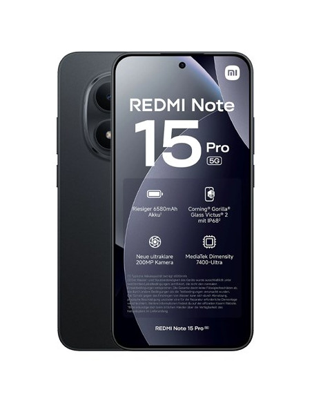 Xiaomi Redmi Note 15 Pro 5G 17,4 Cm (6.83") 8 Gb 256 Gb 6580 Mah Czarny
