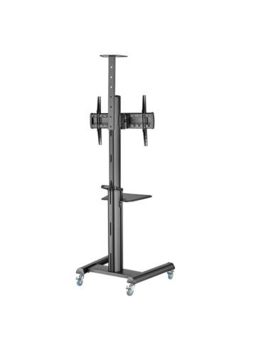 Gembird Tvs-70T-02 Aluminiowy Stojak Pod Telewizor Mobilny Z Kółkami, 37" - 70", Czarny