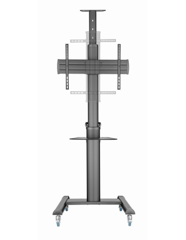 Gembird Tvs-70T-02 Aluminiowy Stojak Pod Telewizor Mobilny Z Kółkami, 37" - 70", Czarny