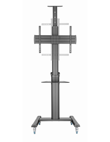 Gembird Tvs-70T-02 Aluminiowy Stojak Pod Telewizor Mobilny Z Kółkami, 37" - 70", Czarny