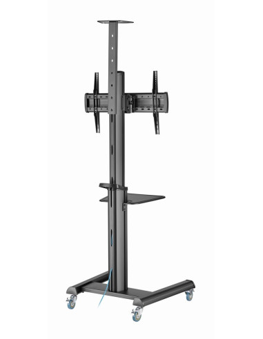 Gembird Tvs-70T-02 Aluminiowy Stojak Pod Telewizor Mobilny Z Kółkami, 37" - 70", Czarny