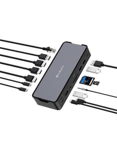 Verbatim Cds-15 Przewodowa Usb 3.2 Gen 1 (3.1 Gen 1) Type-C Czarny, Szary