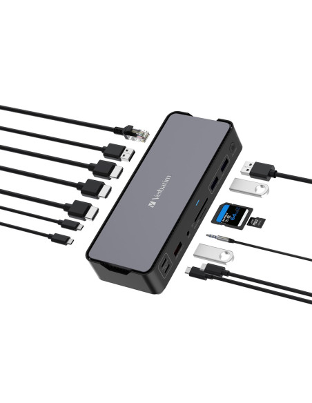Verbatim Cds-15 Przewodowa Usb 3.2 Gen 1 (3.1 Gen 1) Type-C Czarny, Szary