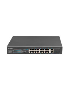Lanberg Switch Rack 19" Poe+ 16X 100Mb /2X Combo  Gigabit Ethernet 150W