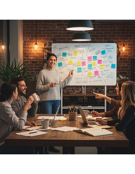 Mobilna Tablica Suchościeralna Ergo Office, Orientacja Pozioma, Biała, Jednostronna, Z Półką, Wymiary Tablicy 1190X790Mm, Er-306