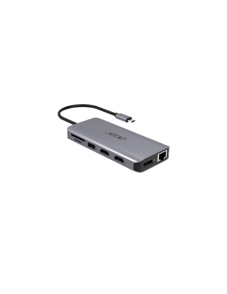 Acer 12-In-1 Type-C Dongle Przewodowa Usb 3.2 Gen 1 (3.1 Gen 1) Type-C Srebrny