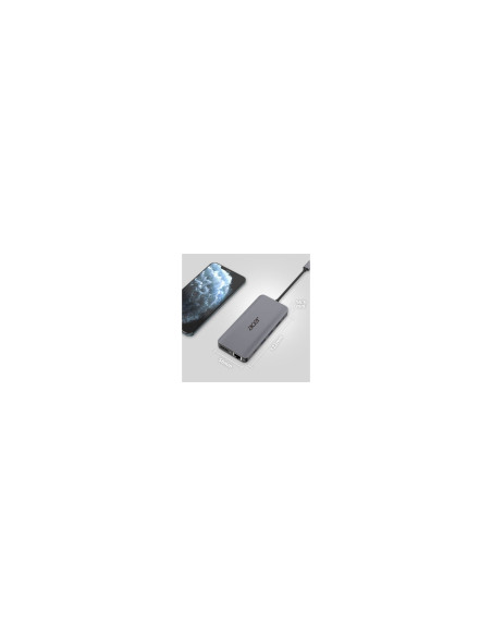 Acer 12-In-1 Type-C Dongle Przewodowa Usb 3.2 Gen 1 (3.1 Gen 1) Type-C Srebrny