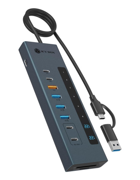 Hub 11-W-1 Hub Icybox Usb 3.2 Z Type-C I Czytnikiem Kart
