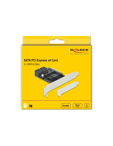 Delock 5 Portowy Sata Pci Express X4 Card - Konstrukcja Niskoprofilowa