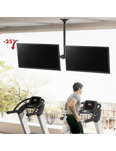 Uchwyt Sufitowy Dla Dwóch Tv Maclean, Max. Obciążenie 2X40Kg, 34-60", Max Vesa 600X400, Mc-111 B