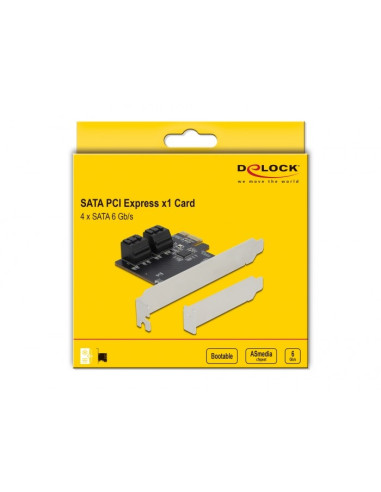 Delock 4 Portowy Sata Pci Express X1 Card - Konstrukcja Niskoprofilowa