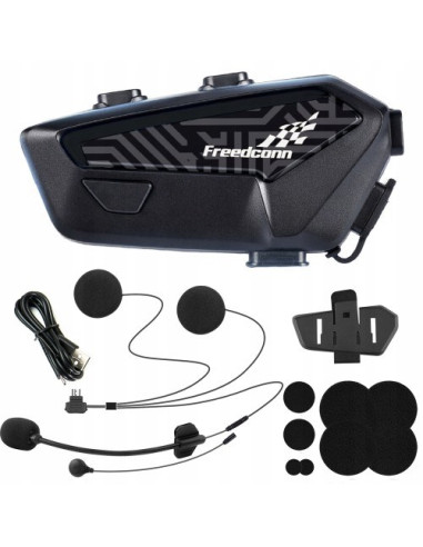 Interkom Motocyklowy  Freedconn F1 Plus V2 Eu Bt 5.4+Edr Zasięg Do 500M Mówi Po Polsku