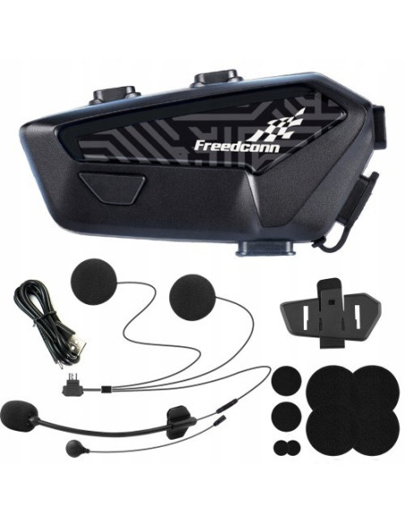 Interkom Motocyklowy  Freedconn F1 Plus V2 Eu Bt 5.4+Edr Zasięg Do 500M Mówi Po Polsku