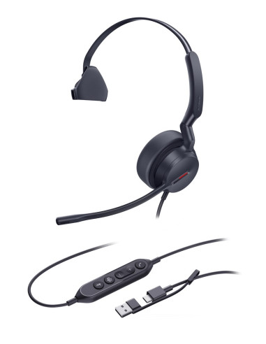 Yealink Uh44 Mono Teams Usb-C/A Zestaw Słuchawkowy Przewodowa Opaska Na Głowę Biuro/Centrum Telefoniczne Usb Type-C / Usb Type-A