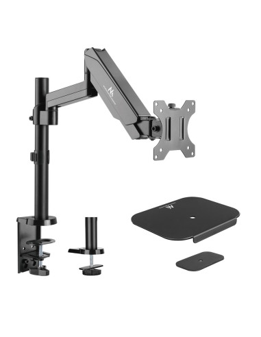 Uchwyt Do Monitora Maclean, Podwójne Ramię, Ze Sprężyną Gazową, 17"-32", 8 Kg, Mc-775 + Mc-929