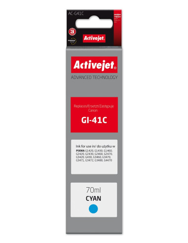 Activejet Ac-G41C Tusz Buteleczka Z Atramentem (Zamiennik Canon Gi-41C 4543C001  Supreme  70 Ml  Niebieski)