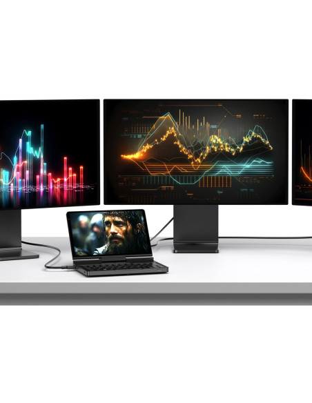Laptop Gpd-Pocket-4 Ryzen 7 8840U/8" Wqxga (2560X1600) Touchscreen 144Hz Ips/X360/Lan/16Gb/Ssd 1Tb/Bt/Blkb/Fpr/X360/Radeon 780M 