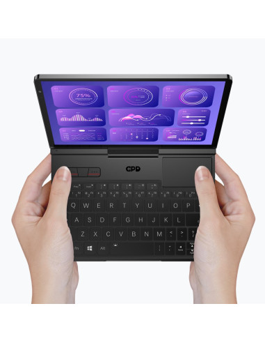Laptop Gpd-Pocket-4 Ryzen 7 8840U/8" Wqxga (2560X1600) Touchscreen 144Hz Ips/X360/Lan/16Gb/Ssd 1Tb/Bt/Blkb/Fpr/X360/Radeon 780M 