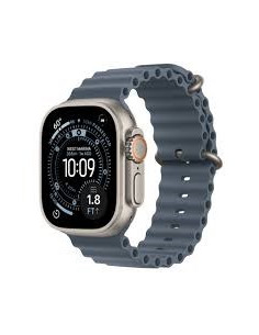 Apple Watch Ultra 3Â Gps + Cellularâ 49Mmâ Natural Titanium Case With Anchor Blue Ocean Band