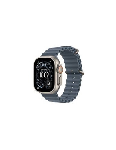 Apple Watch Ultra 3Â Gps + Cellularâ 49Mmâ Natural Titanium Case With Anchor Blue Ocean Band